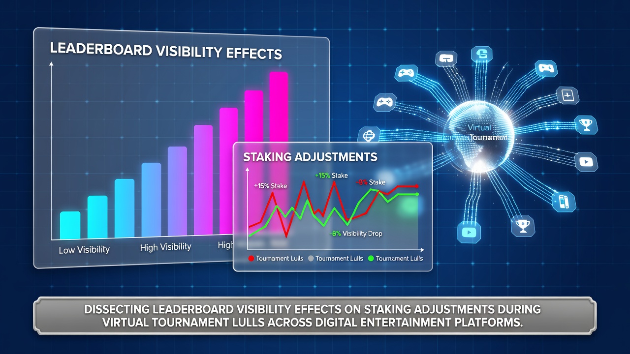 Visualization of leaderboard interfaces on digital entertainment platforms showing real-time staking metrics during tournament lulls