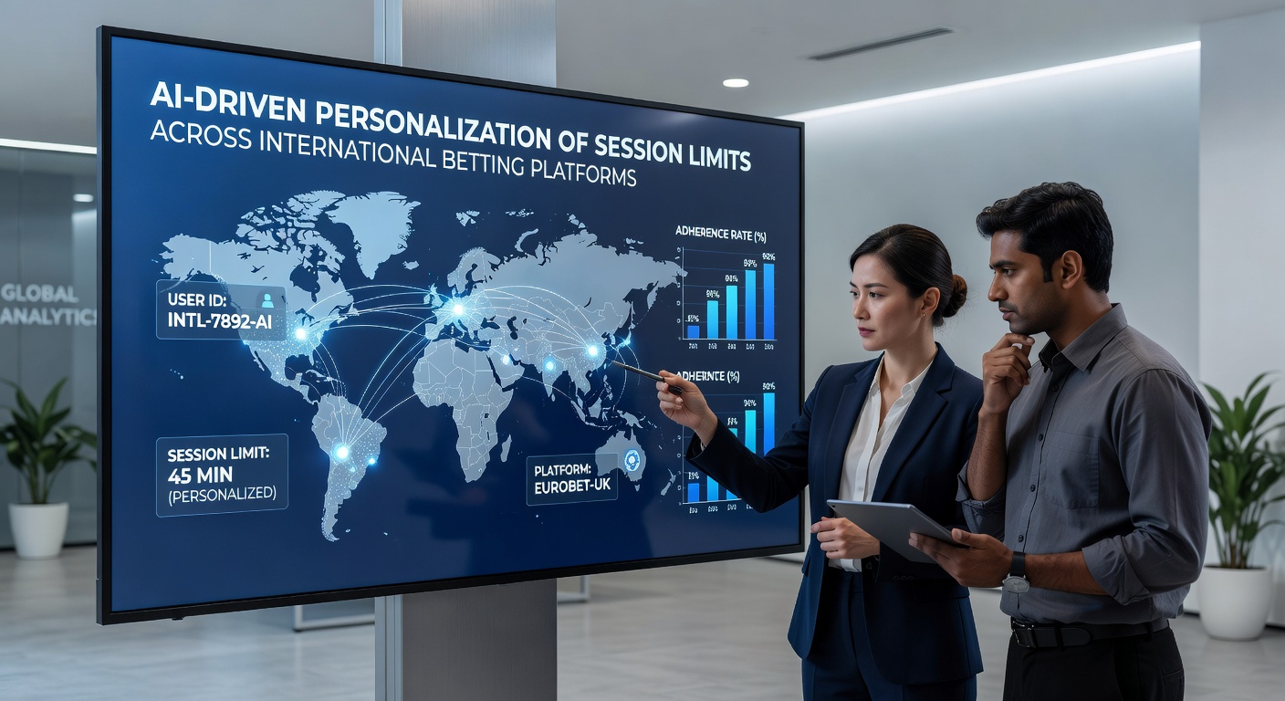 AI algorithms analyzing betting session data on international platforms
