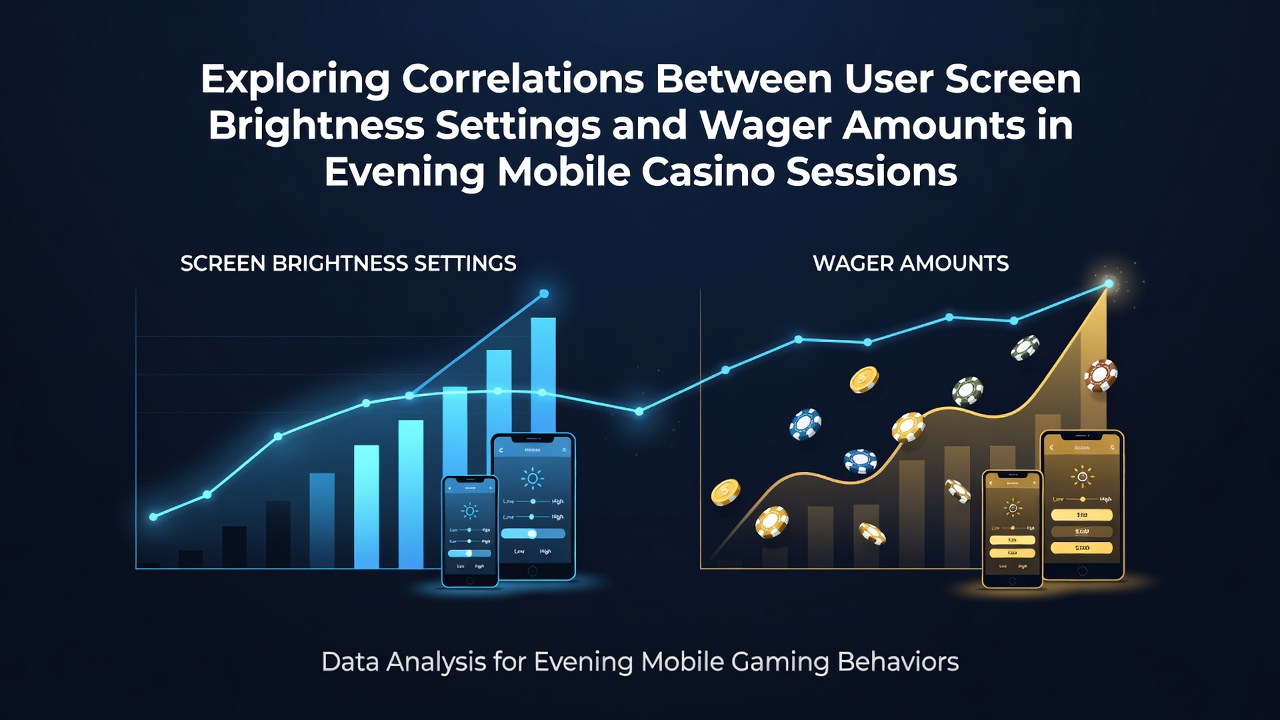 Mobile casino app interface showing screen brightness controls during an evening session with betting options visible