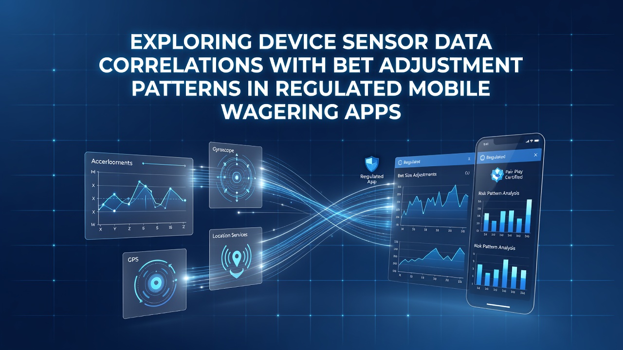 Mobile device sensors tracking user movements and bet adjustments in a regulated wagering app interface