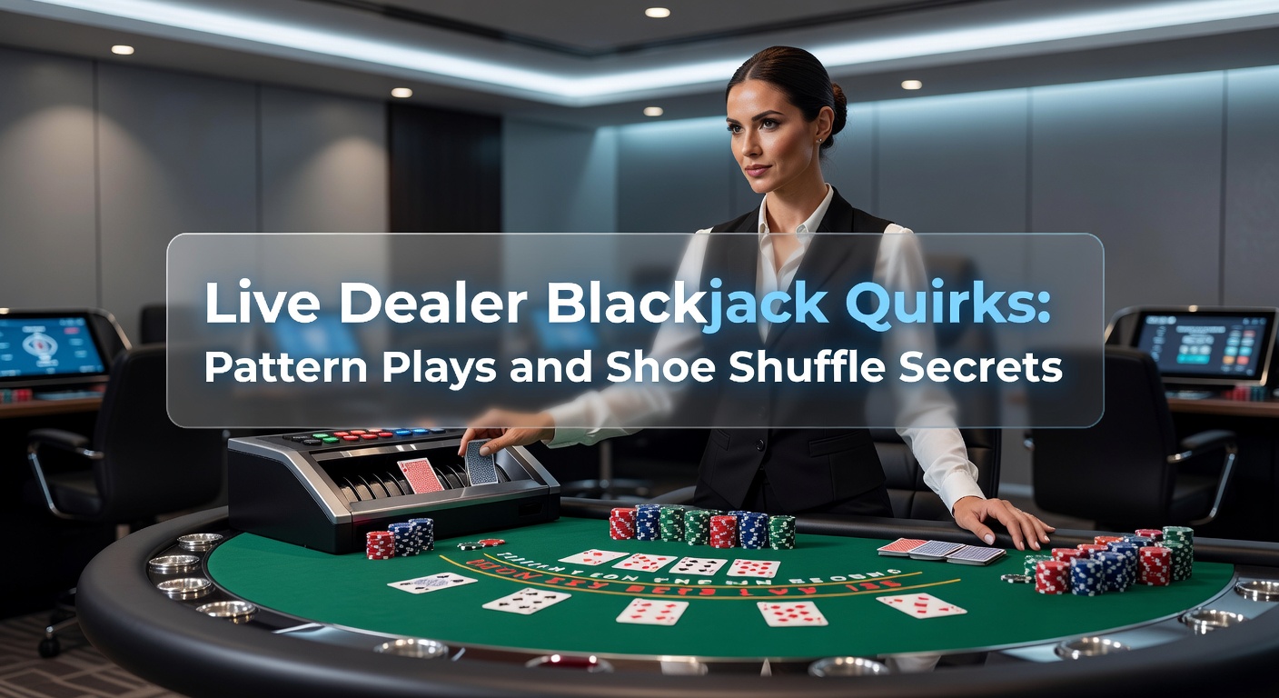 Live dealer at a blackjack table shuffling a shoe of cards during a streamed game, highlighting the physical deck handling unique to live play