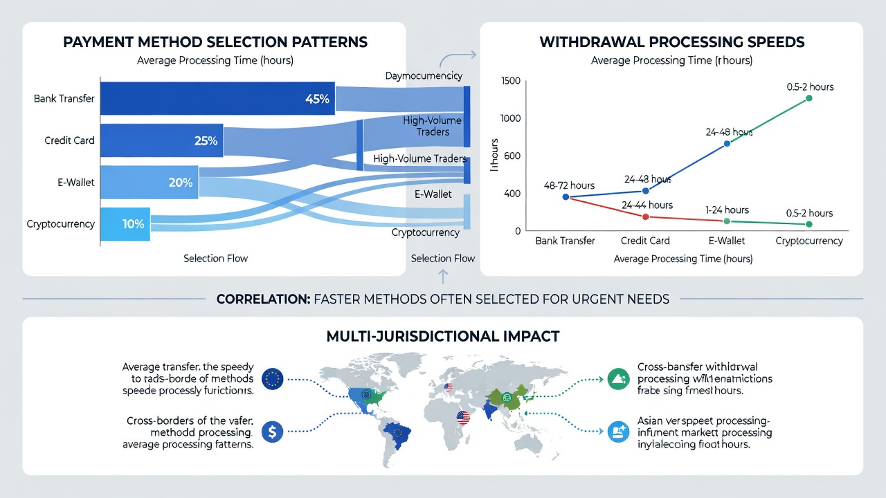 Infographic comparing withdrawal speeds for e-wallets, cards, bank transfers and crypto in gaming platforms