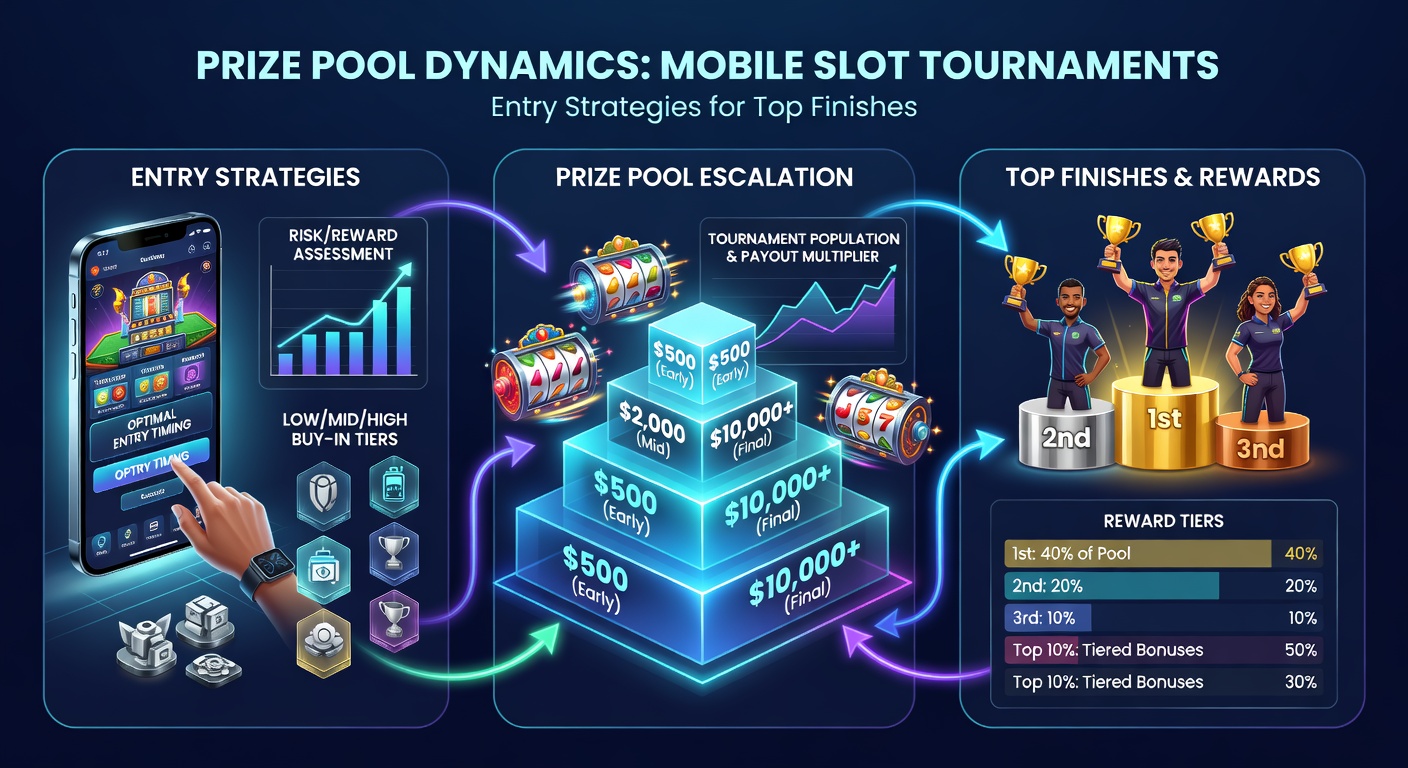 Close-up of a mobile leaderboard during a slot tournament, highlighting entry timing strategies and rising prize pool totals