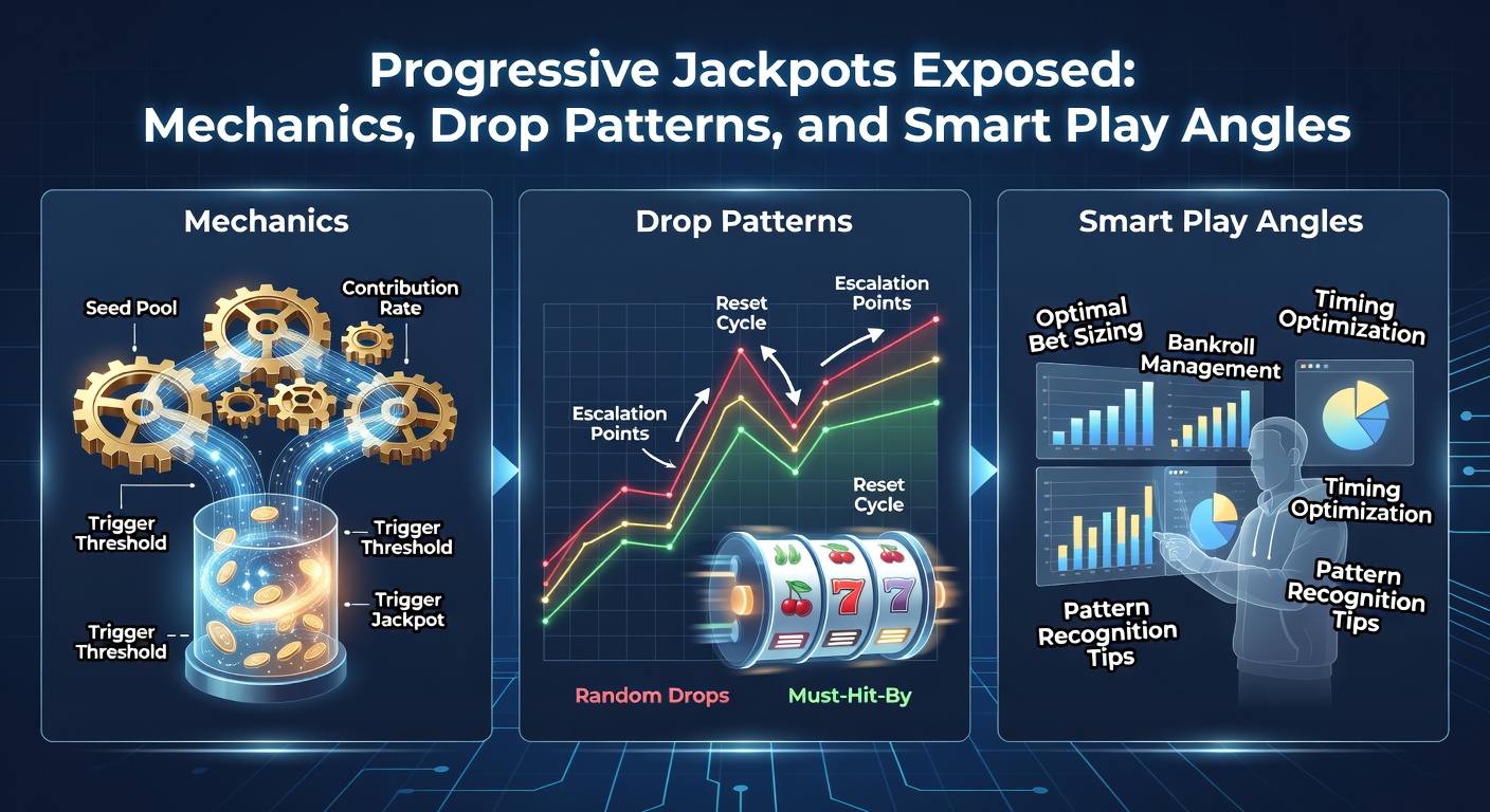 Chart displaying historical progressive jackpot drop patterns over time with peaks and valleys highlighted