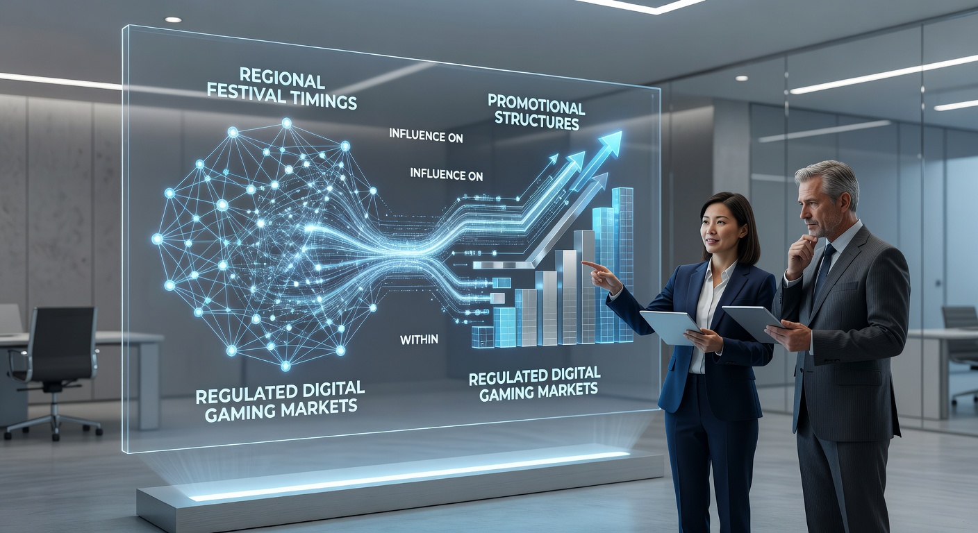 Regional festival calendar overlaying digital gaming platform interfaces across multiple time zones