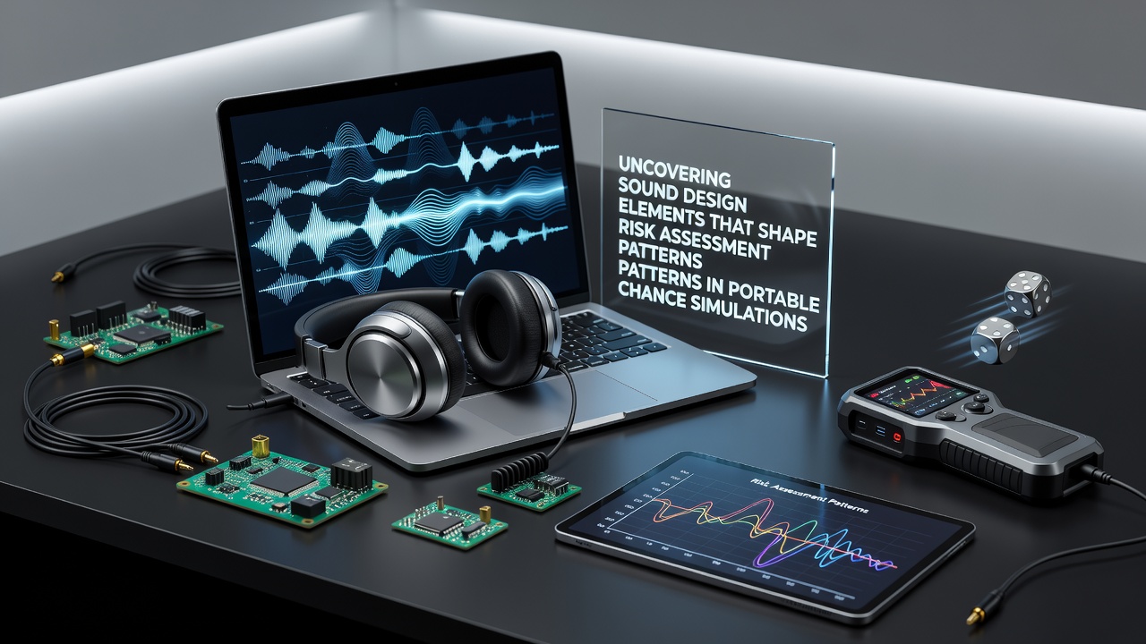Mobile interface showing audio settings and risk indicators within chance simulation software